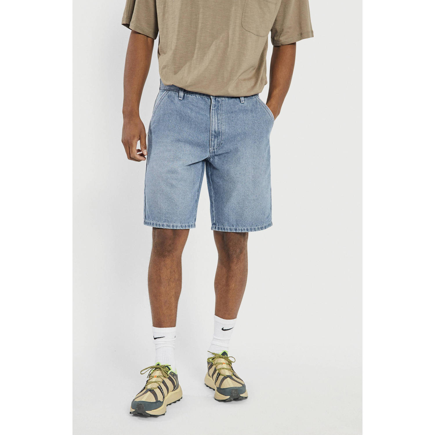 Redefined Rebel loose fit short RRAsher lichtblauw