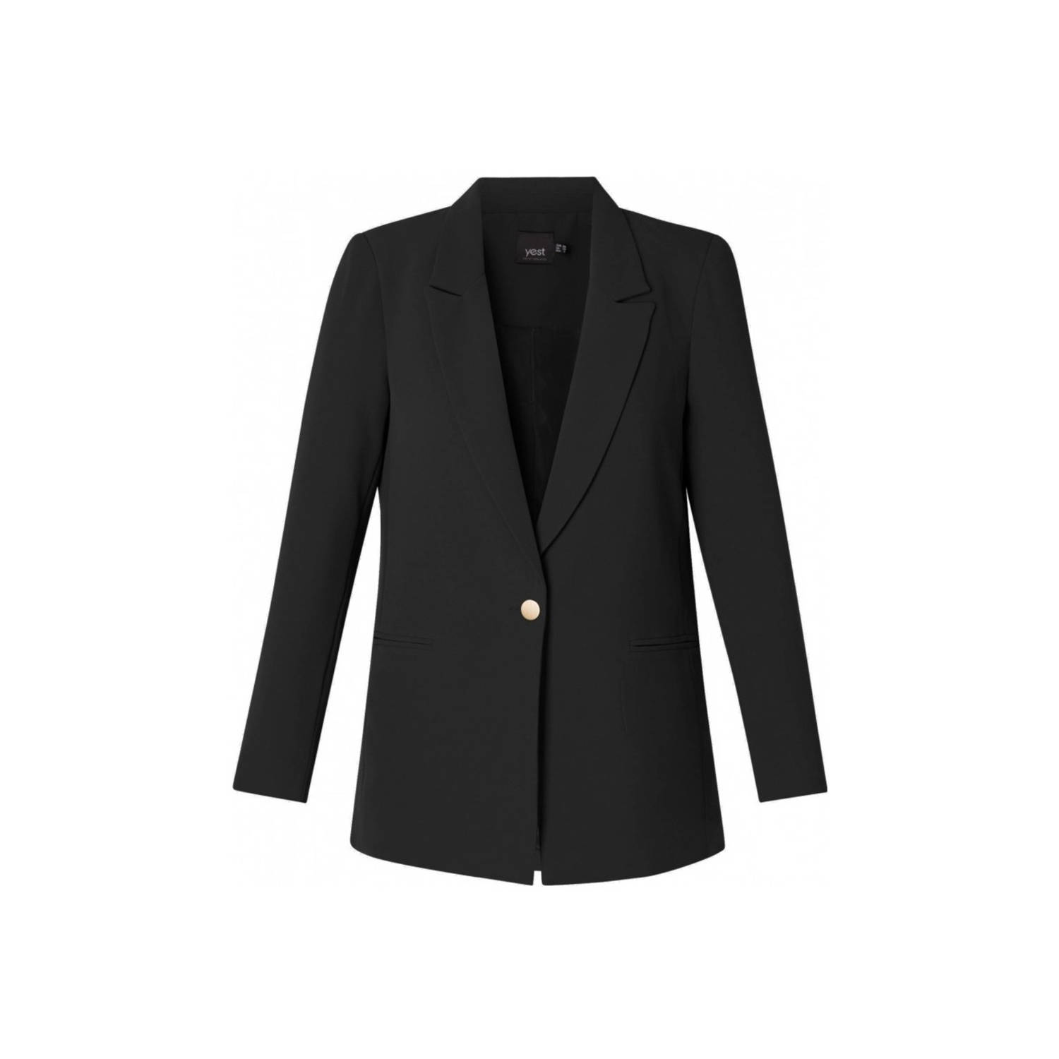 Yesta rechtvallende blazer zwart