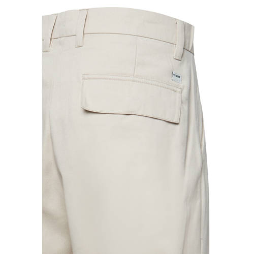 Solid straight fit broek SDAlann Cai PA ecru afbeelding