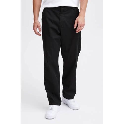 Solid straight fit broek SDAlann Cai PA zwart afbeelding
