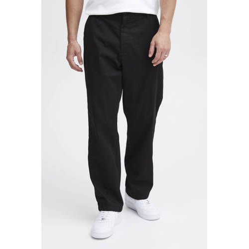 Solid straight fit broek SDAlann Cai PA zwart afbeelding