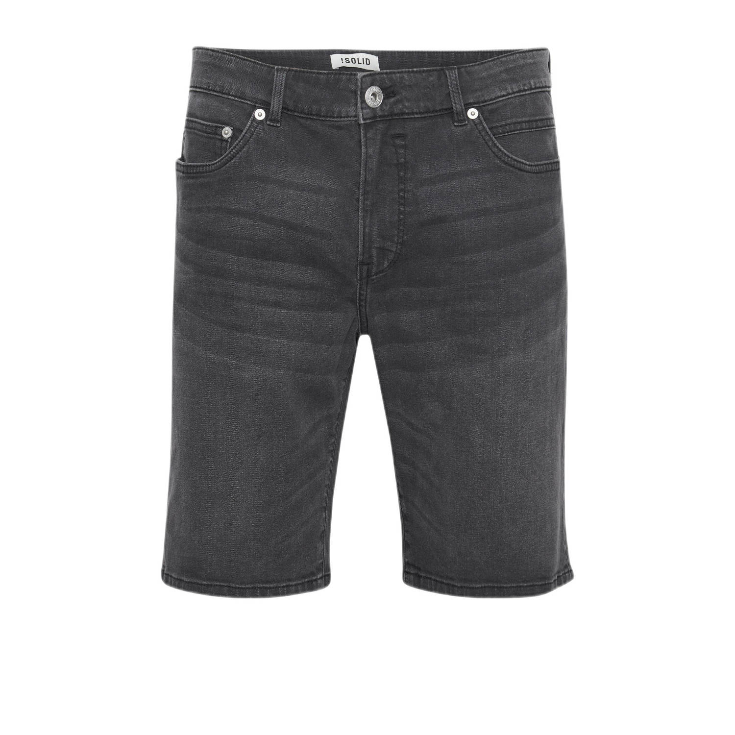 Solid regular fit denim short SDRyder