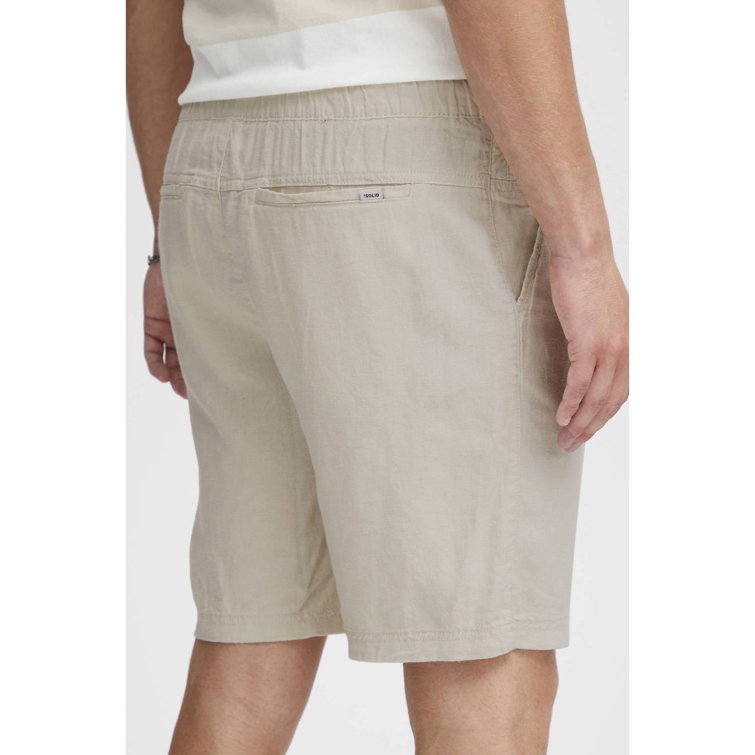 Solid regular fit short SDAURELIUS oatmeal