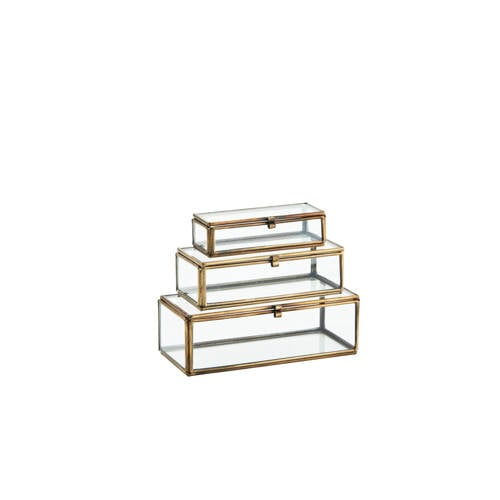 Madam Stoltz opbergbox (set van 3) - brons
