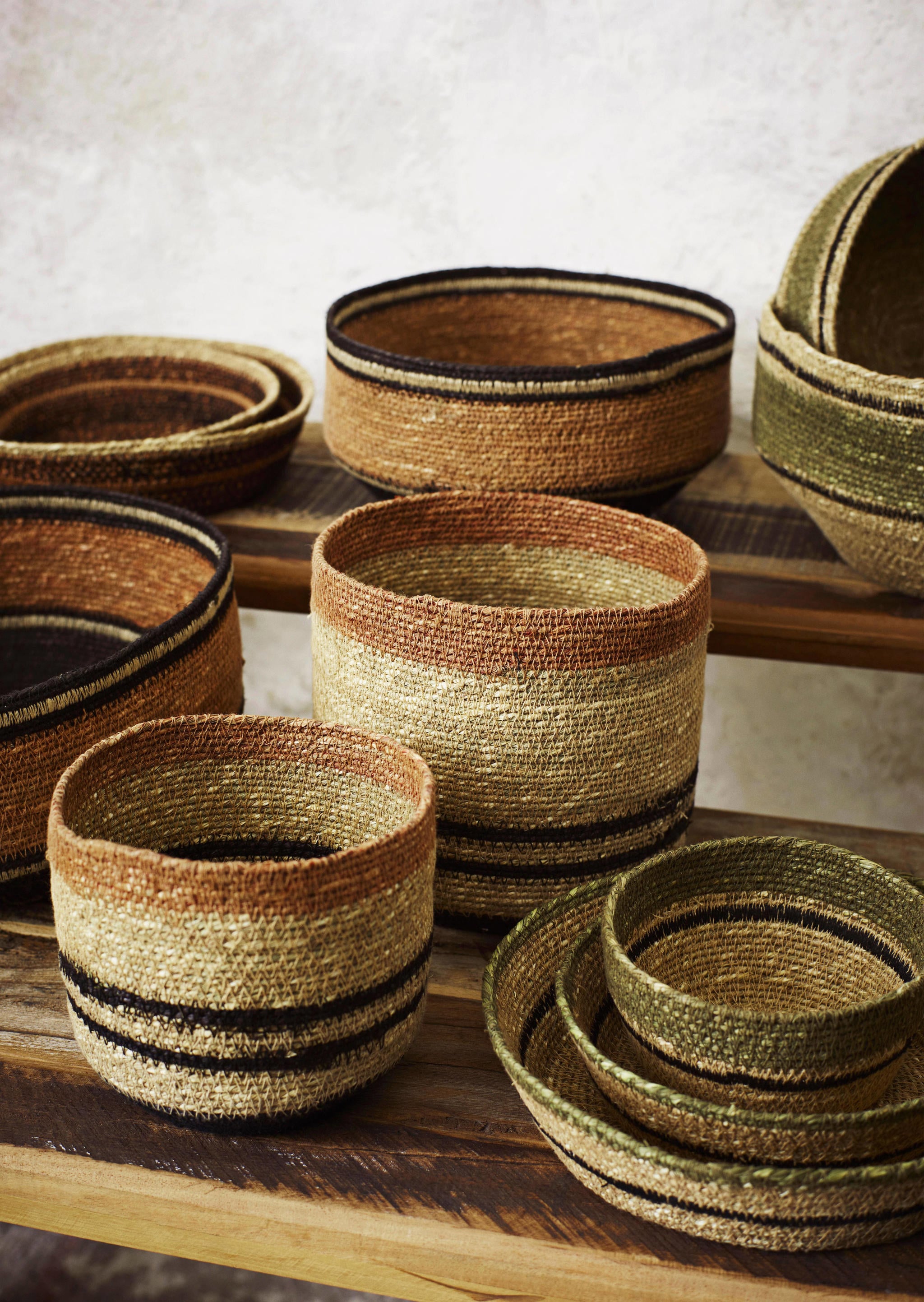 Madam Stoltz rieten opbergmand (set van 2) - Afbeelding 2