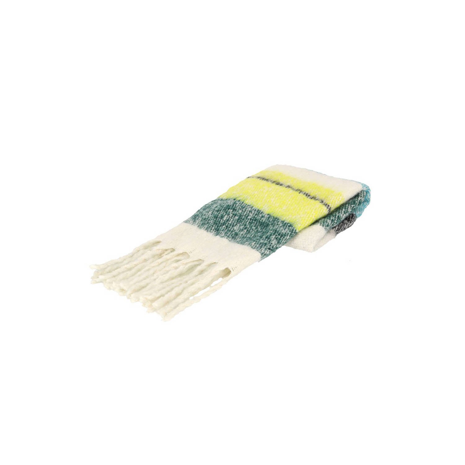 Sarlini sjaal ecru limegroen groen