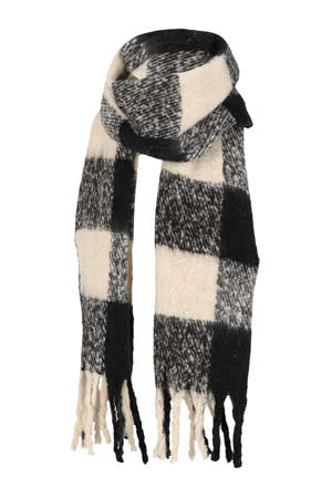 geruite sjaal zwart/wit