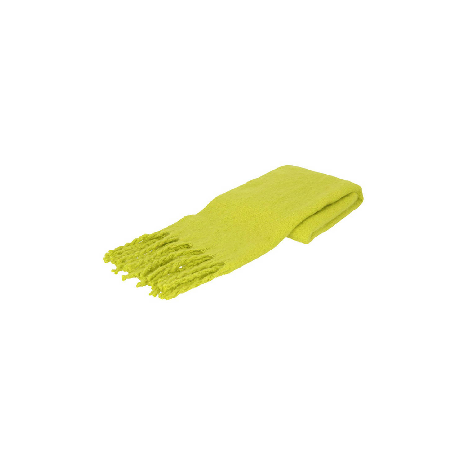 Sarlini sjaal met franjes limegroen