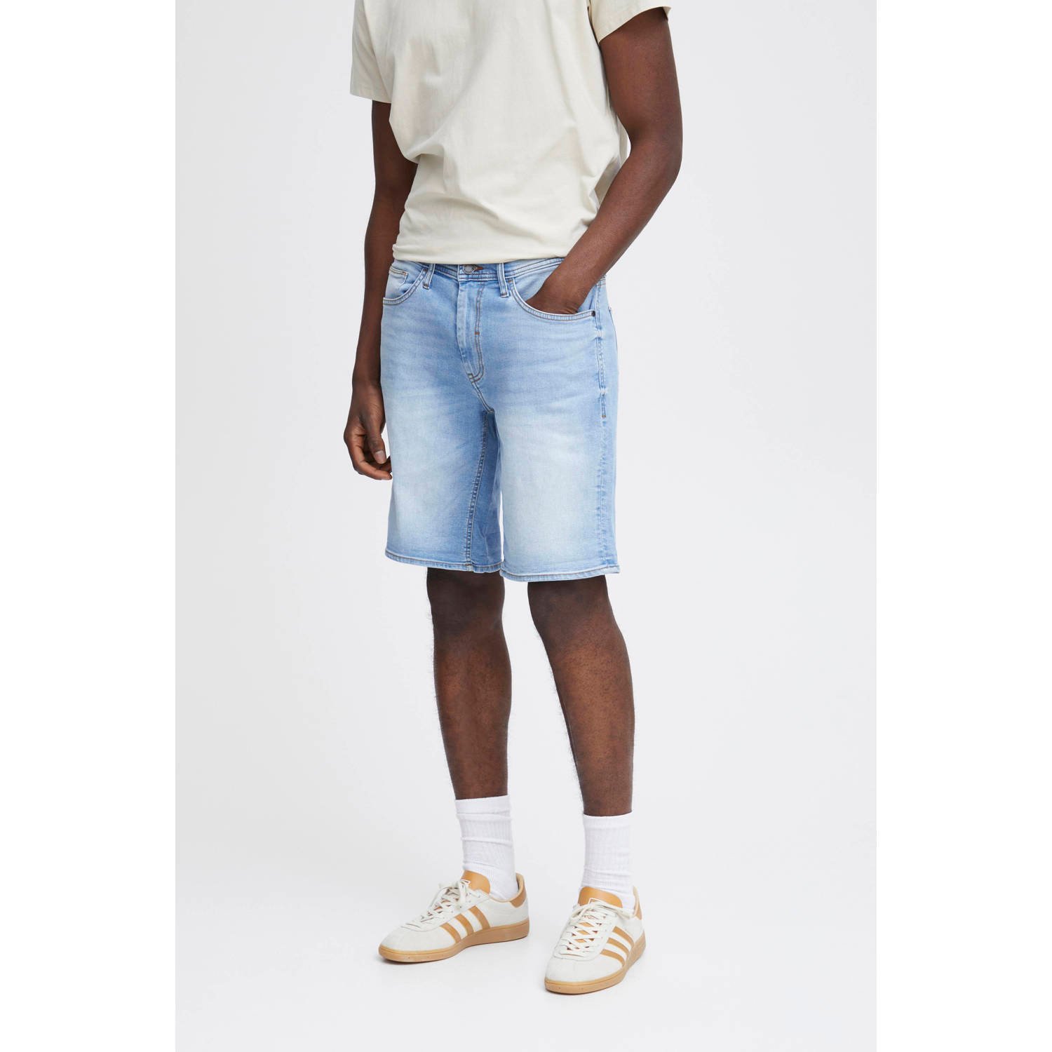 Blend regular fit short BHTWISTER denim light bleach blue
