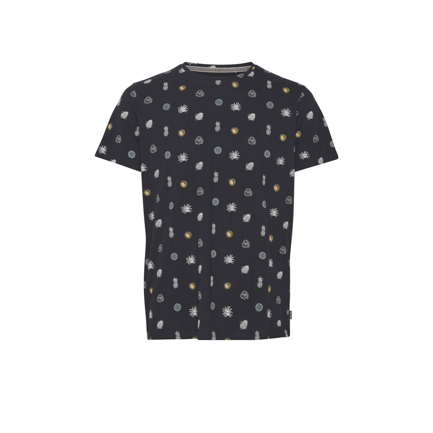 Blend T-shirt met all over print 194007 black