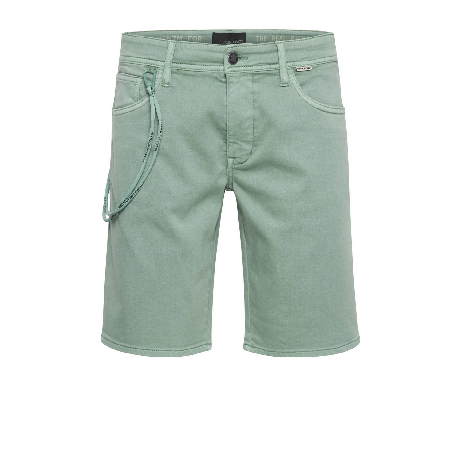 Blend regular fit denim short malachite green