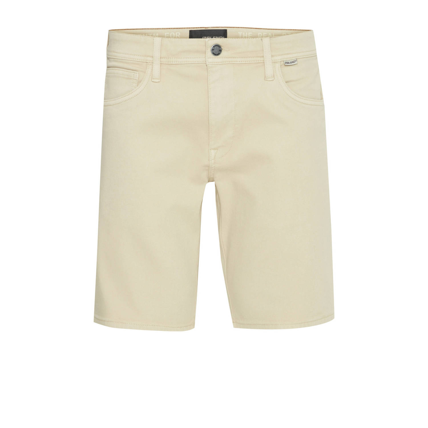 Blend regular fit denim short oyster grey