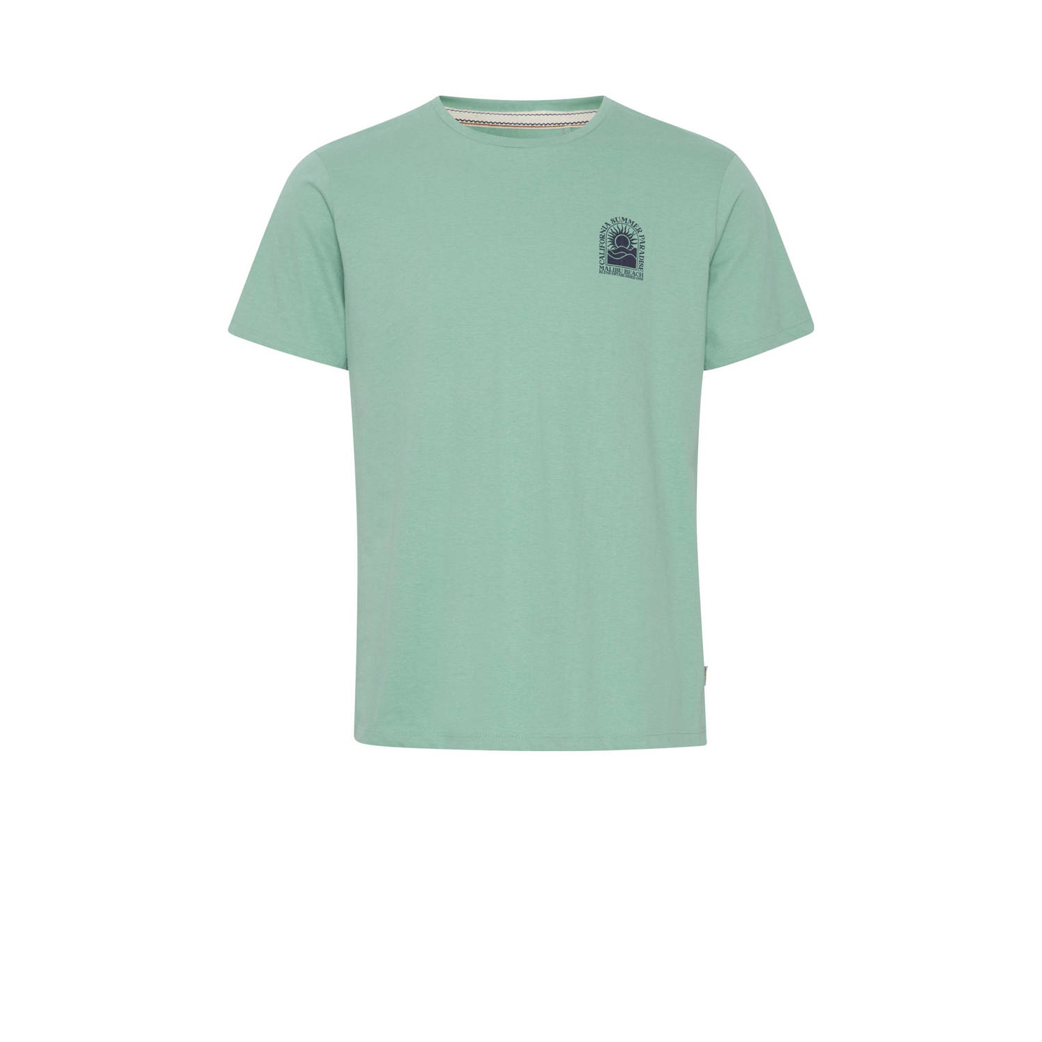 Blend T-shirt met backprint malachite green