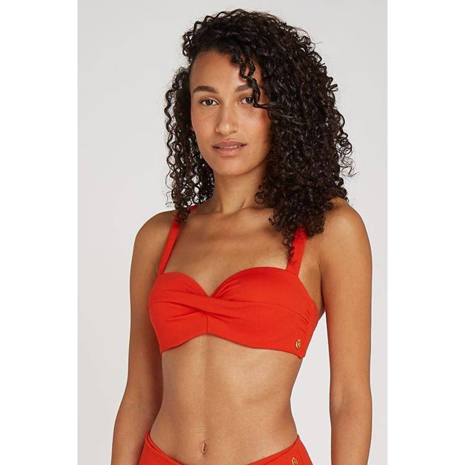 Ten Cate Beach TC WOW voorgevormde beugel bikinitop met textuur rood