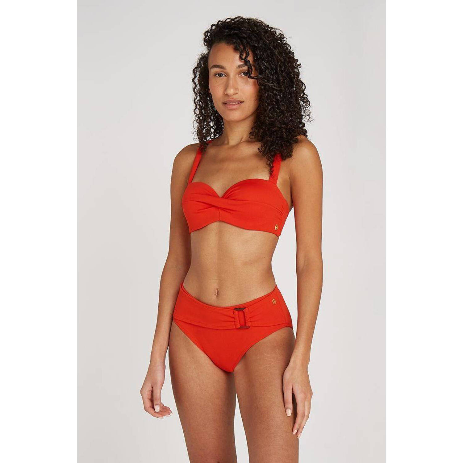 ten Cate Beach TC WOW voorgevormde beugel bikinitop met textuur rood