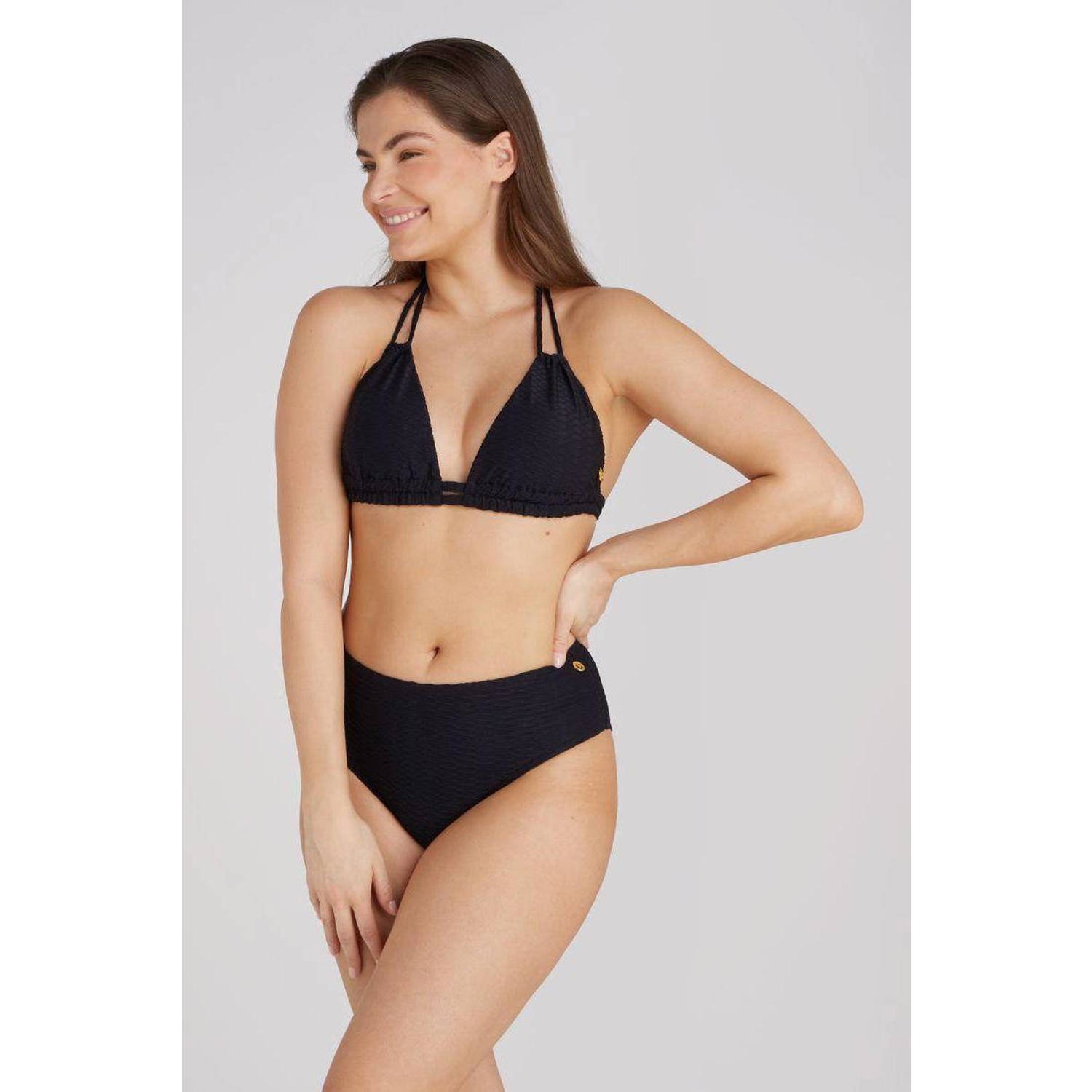 ten Cate Beach TC WOW voorgevormde triangel bikinitop met textuur zwart