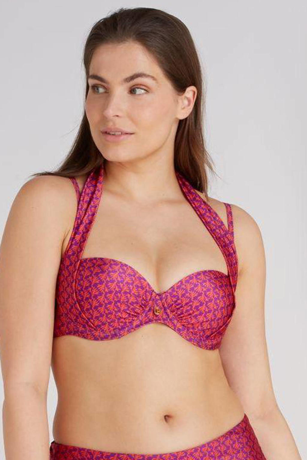 ten Cate Beach TC WOW voorgevormde beugel bikinitop paars/rood