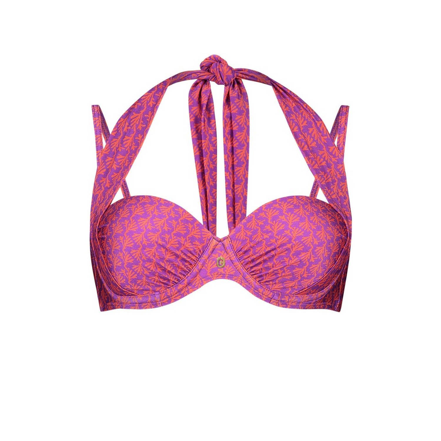 ten Cate Beach TC WOW voorgevormde beugel bikinitop paars rood