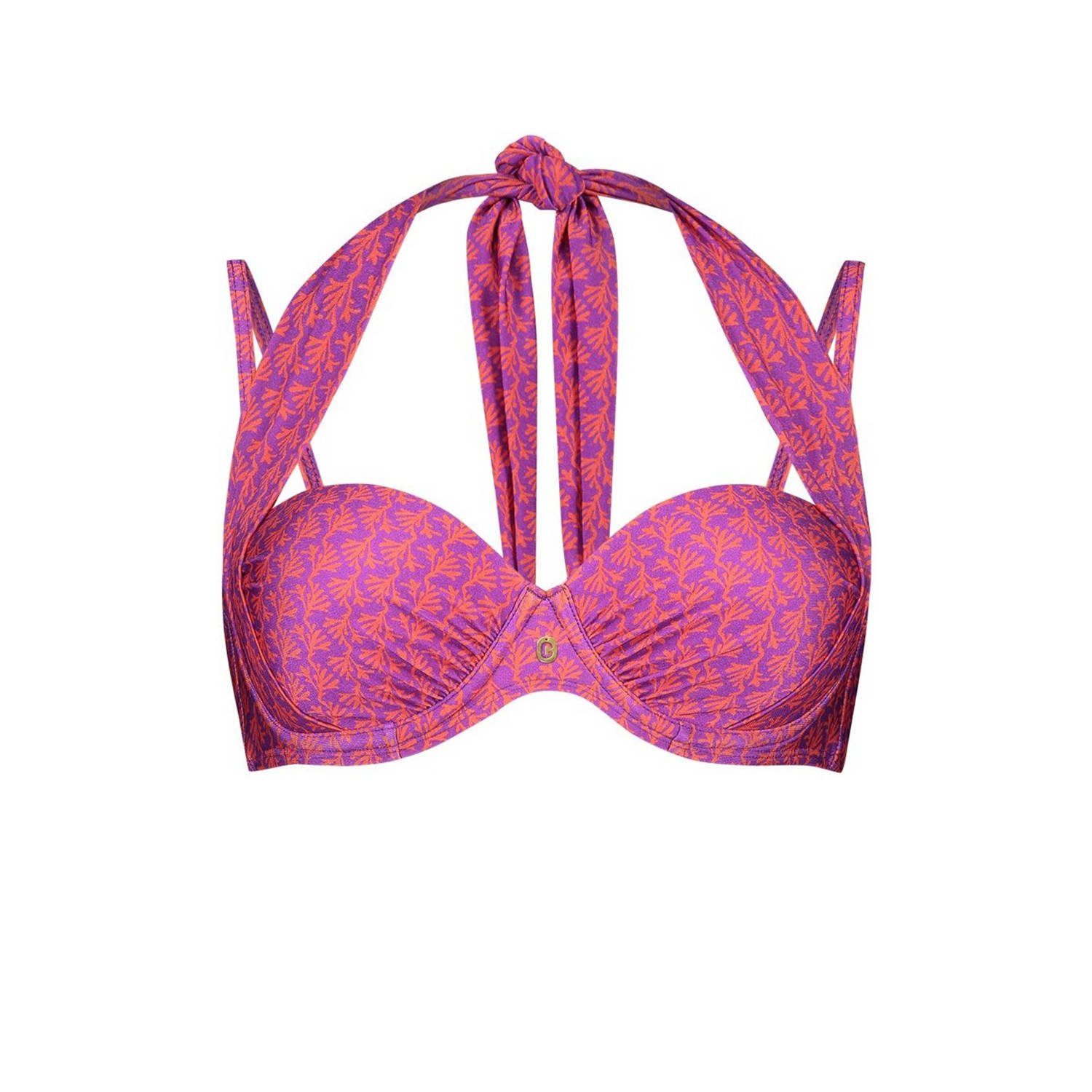 Ten Cate Beach TC WOW voorgevormde beugel bikinitop paars rood