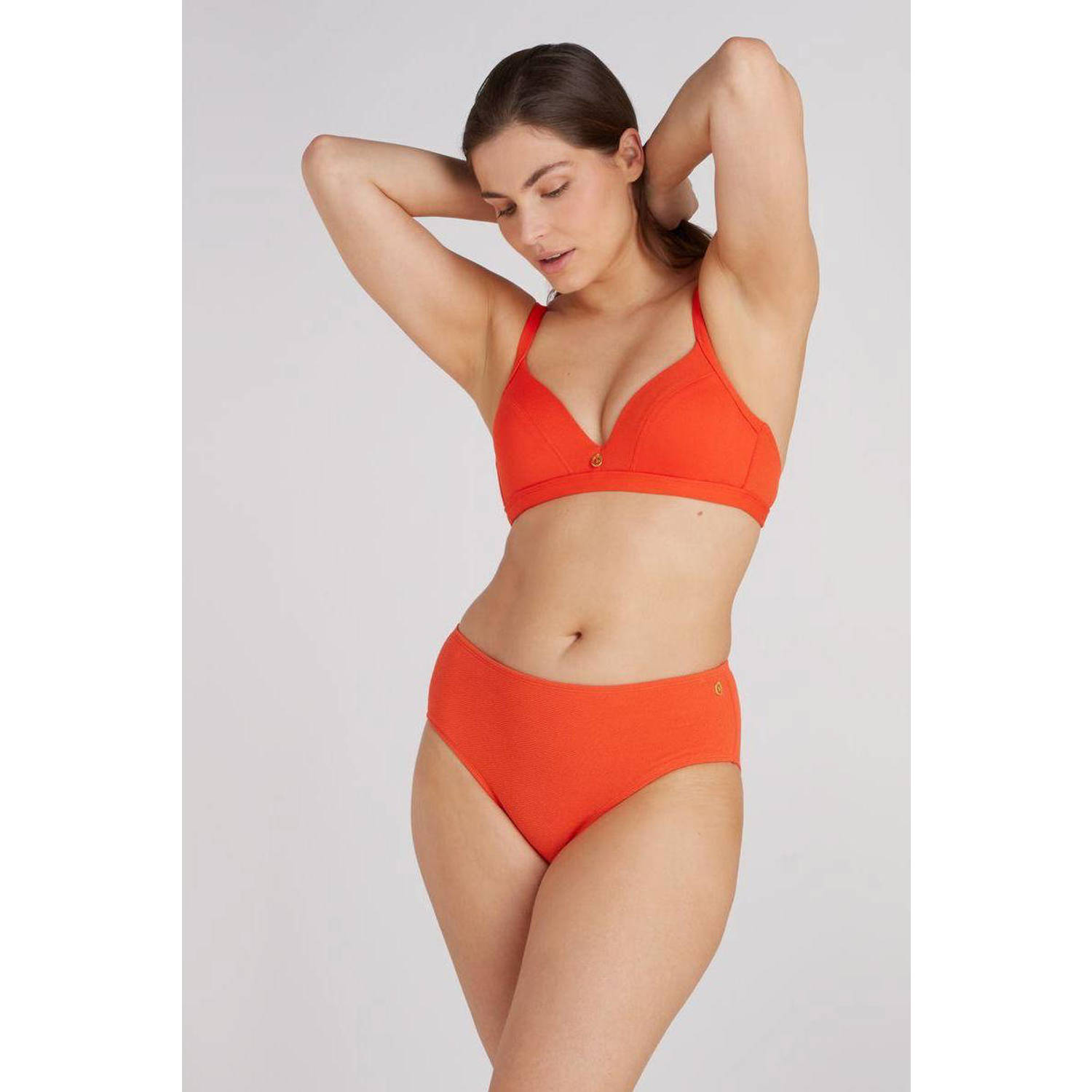 Ten Cate Beach TC WOW bikinibroekje met textuur rood