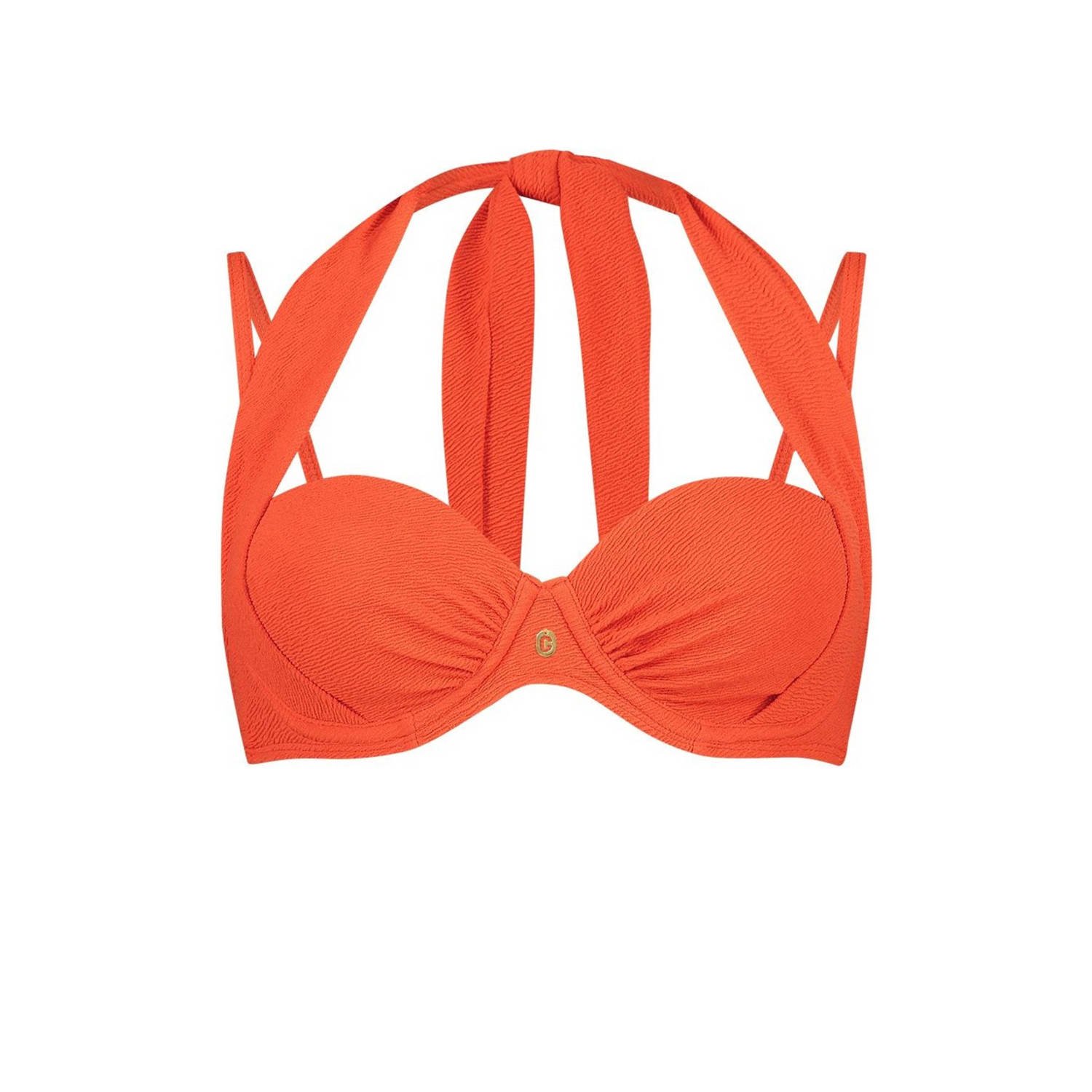 ten Cate Beach TC WOW voorgevormde beugel bikinitop met textuur rood