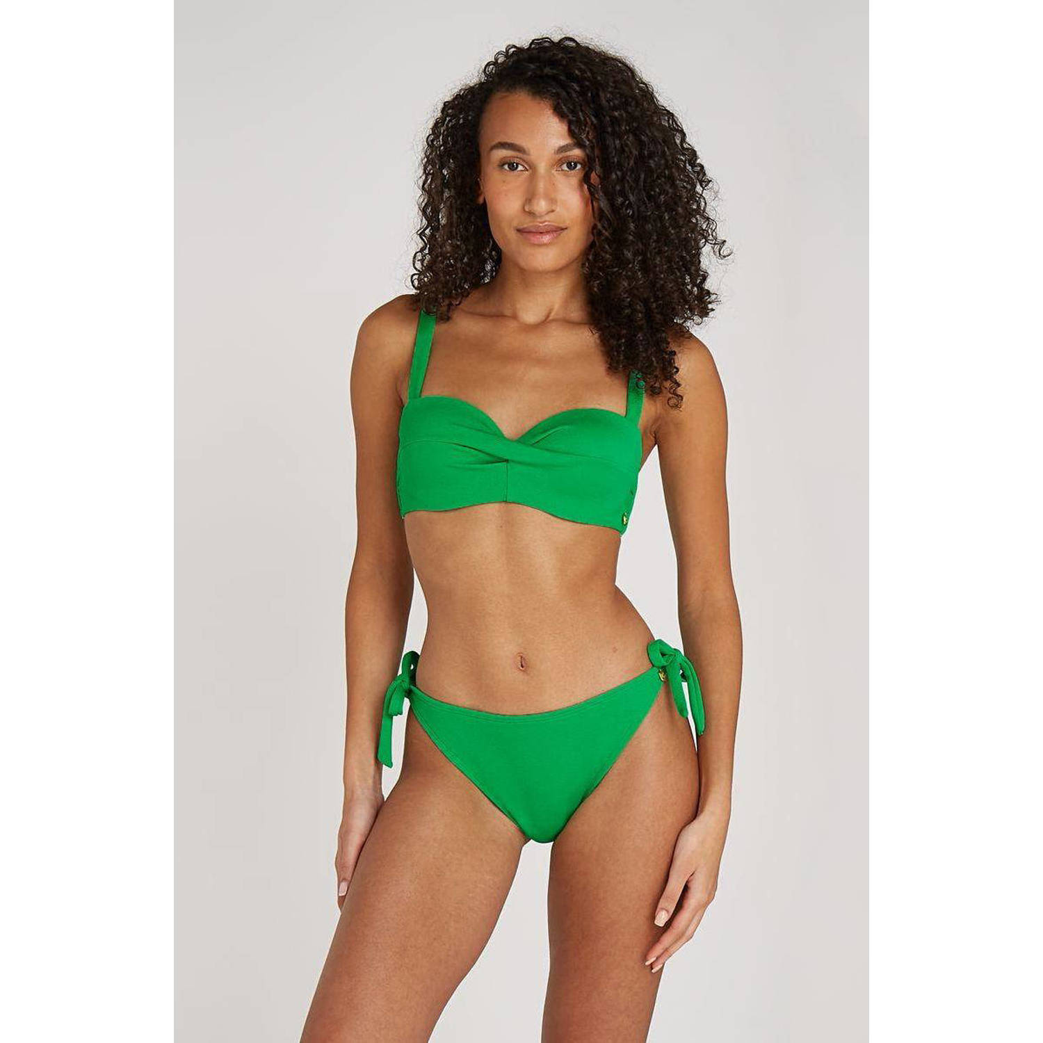 ten Cate Beach TC WOW voorgevormde beugel bikinitop met textuur groen