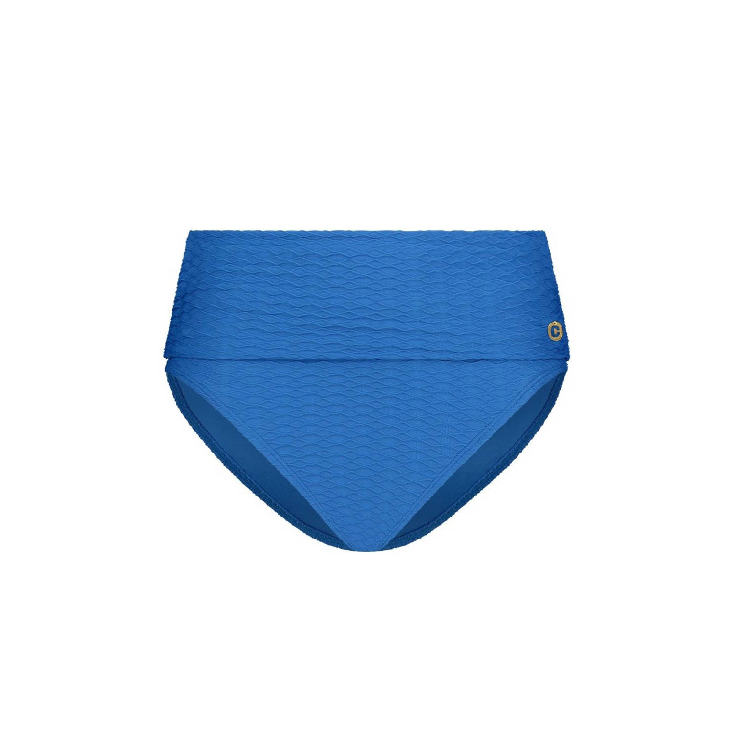 Ten Cate Beach TC WOW high waist bikinibroekje met textuur blauw