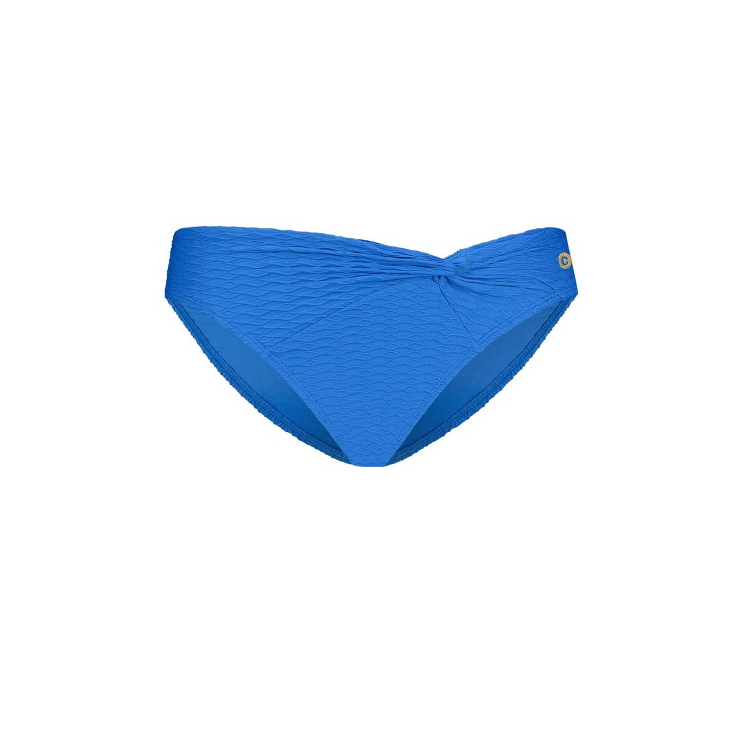 Ten Cate Beach TC WOW bikinibroekje met textuur blauw