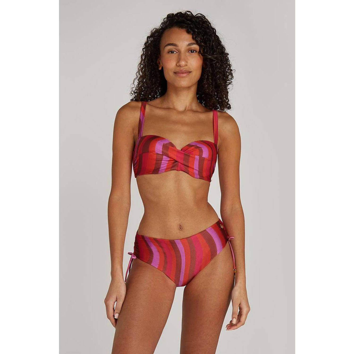Ten Cate Beach TC WOW high waist bikinibroekje rood roze oranje
