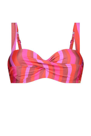 voorgevormde beugel bikinitop rood/roze/oranje