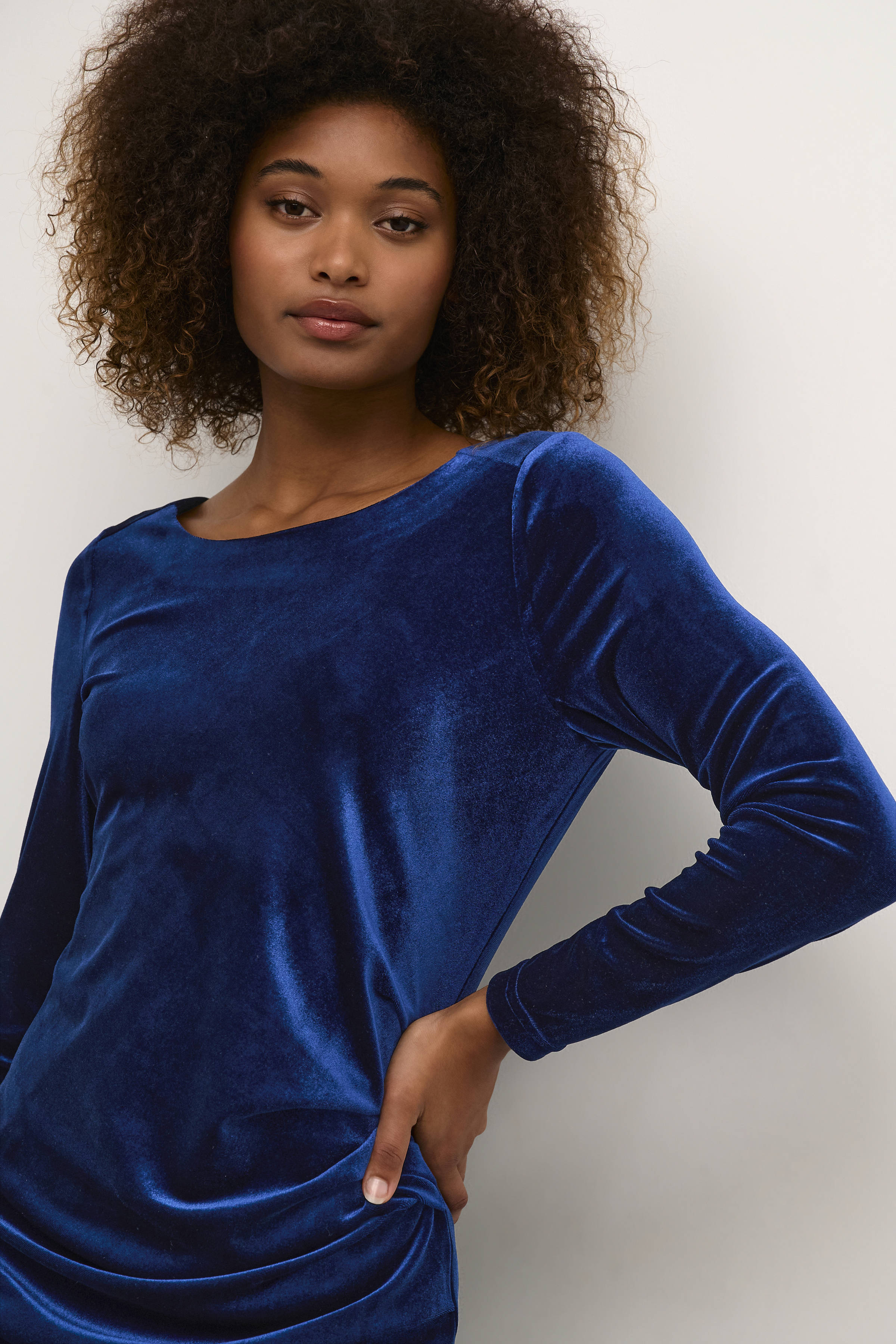 Velvet best sale jurk blauw