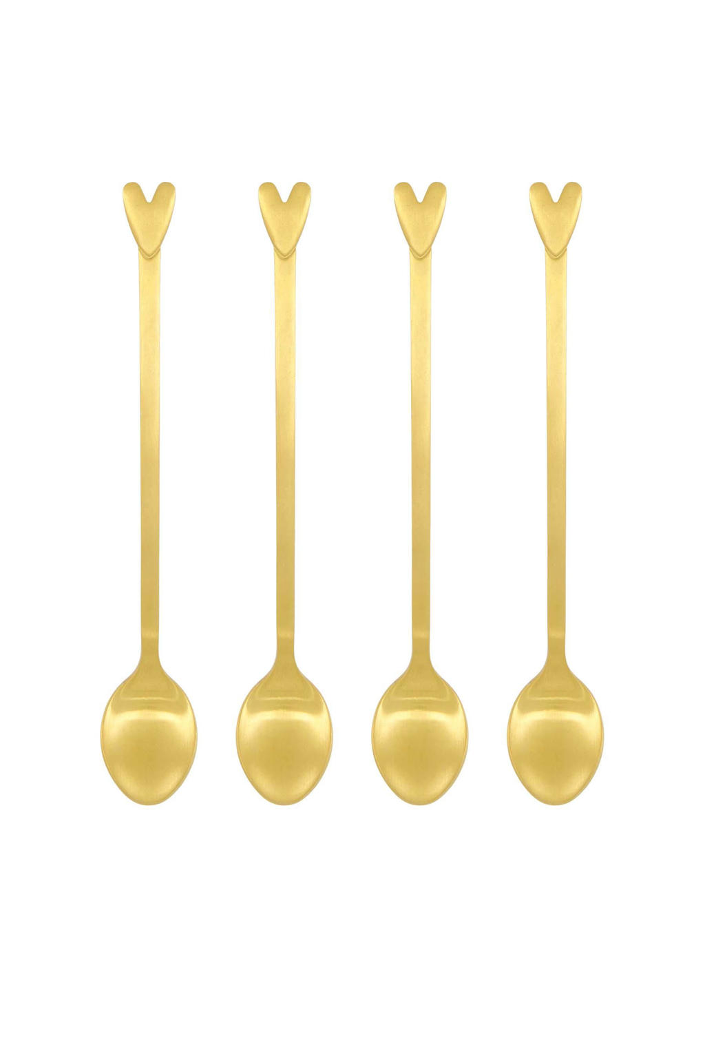 Zusss lepels hartje goud (set van 4)