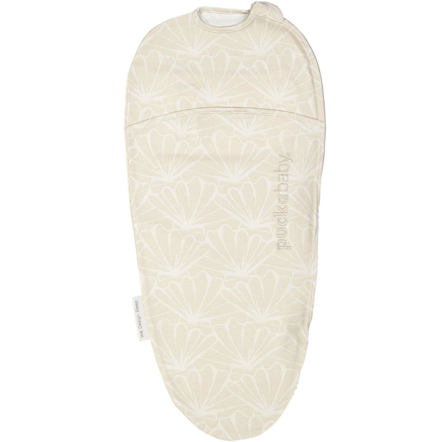 Puckababy The Original Piep inbakerslaapzak 0-3 mnd Cotton Seashell Sand Inbakerdoek Beige