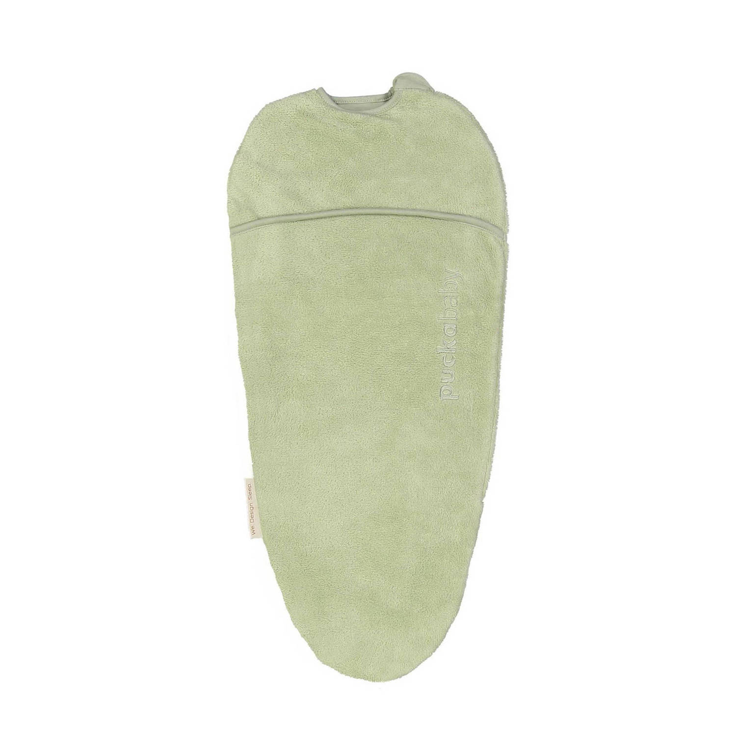 Puckababy The Original Piep inbakerslaapzak 0-3 mnd Teddy Olive Inbakerdoek Groen