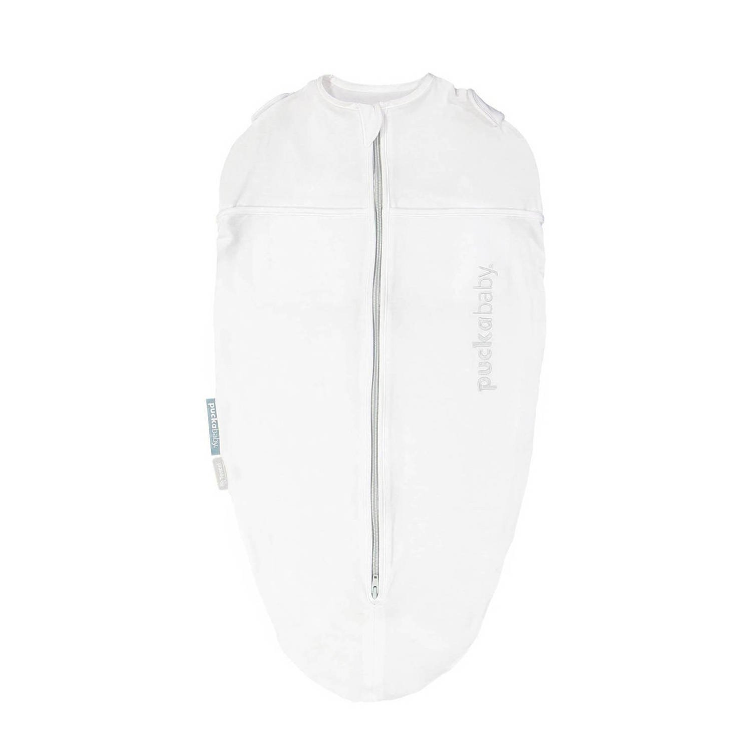 Puckababy The Original inbakerslaapzak 3-6 mnd Tencel White Inbakerdoek Wit