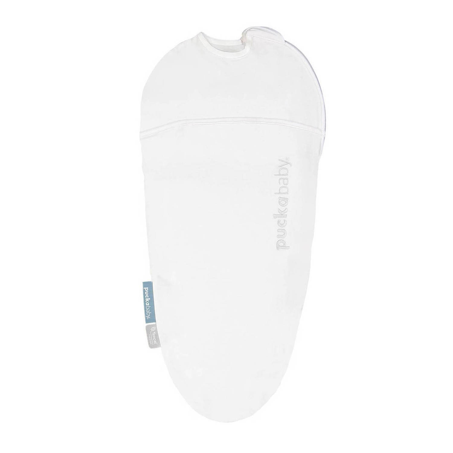 Puckababy The Original Piep inbakerslaapzak 0-3 mnd Tencel White Inbakerdoek Wit