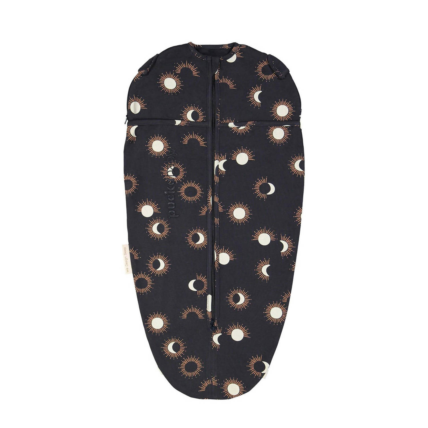 Puckababy The Original inbakerslaapzak 3-6 mnd Cotton Eclipse Night Inbakerdoek Zwart