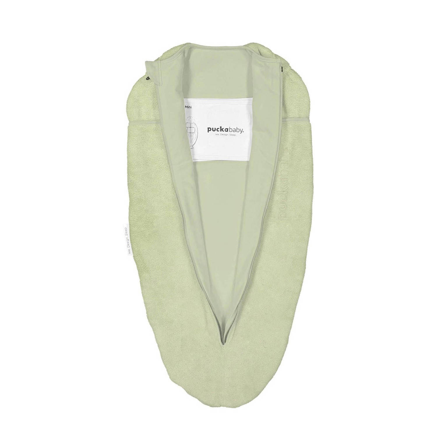 Puckababy The Original inbakerslaapzak 3-6 mnd Teddy Olive Inbakerdoek Groen