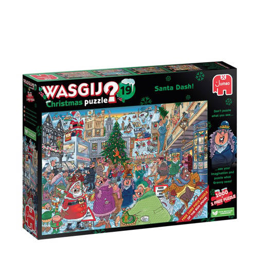 Wehkamp Wasgij christmas 19 kerstrun! legpuzzel 1000 stukjes aanbieding