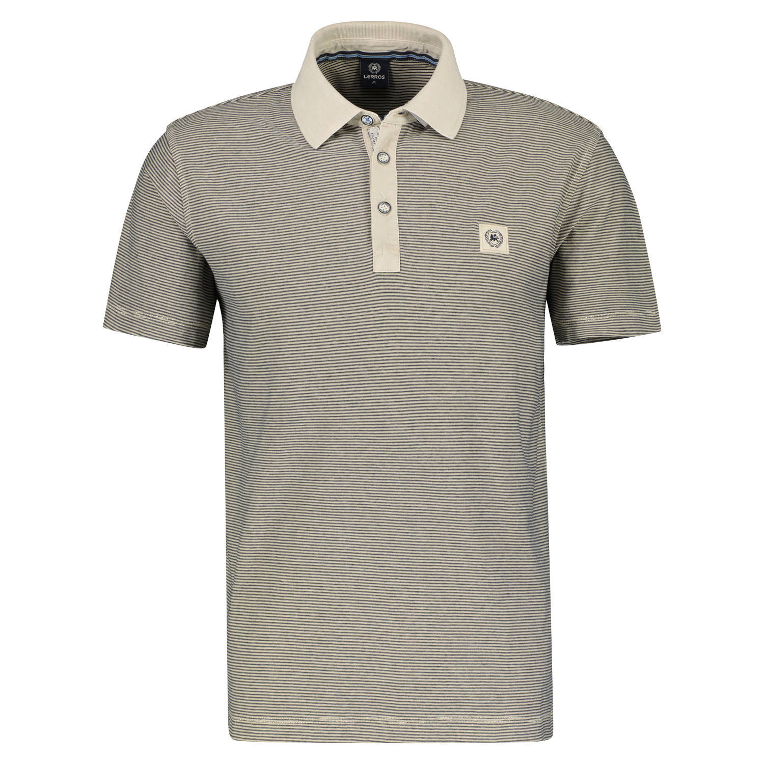 LERROS regular fit polo met logo beige