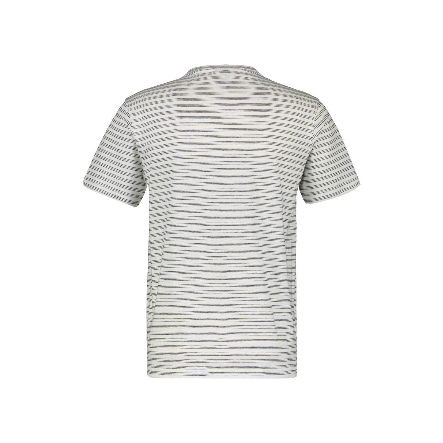 LERROS gestreept regular fit T-shirt wit grijs