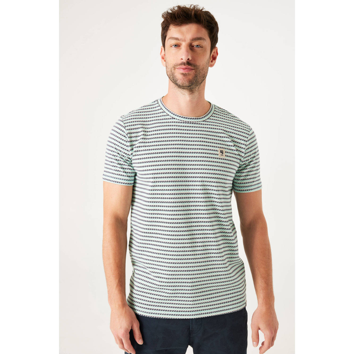 Garcia gestreept T-shirt blauw