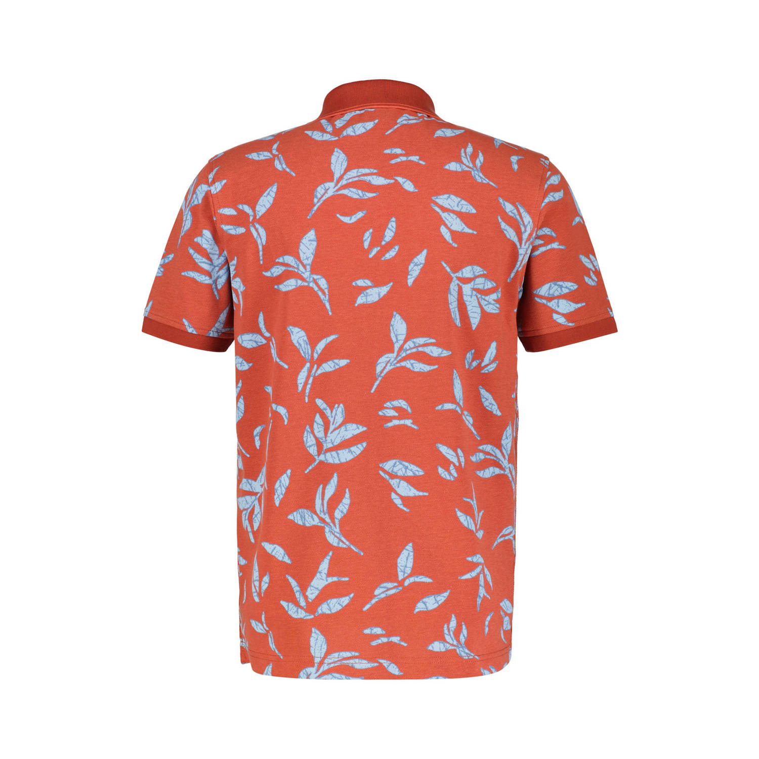 LERROS regular fit polo met all over print DEEP CORAL RED