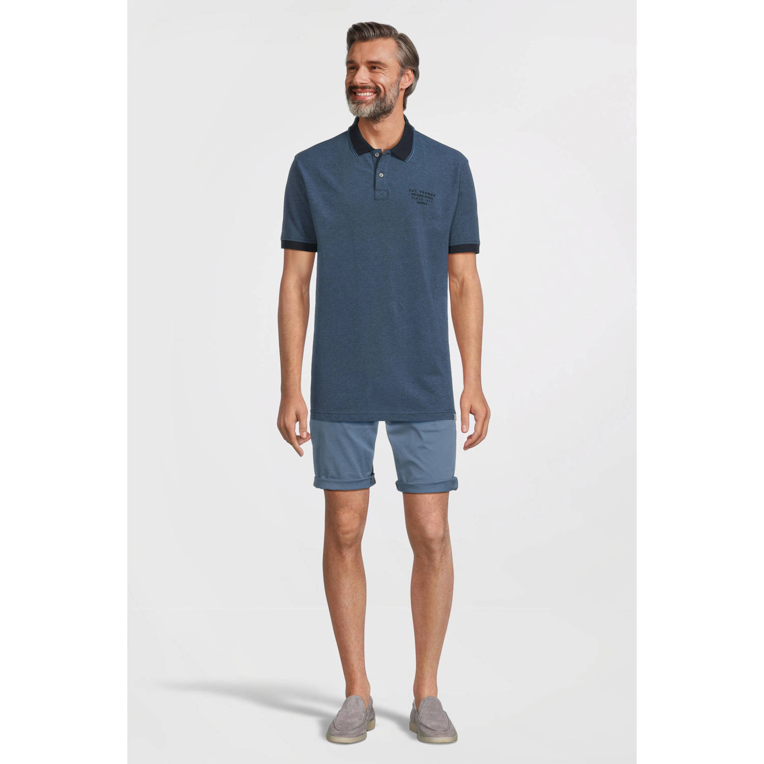 LERROS slim fit short blauw