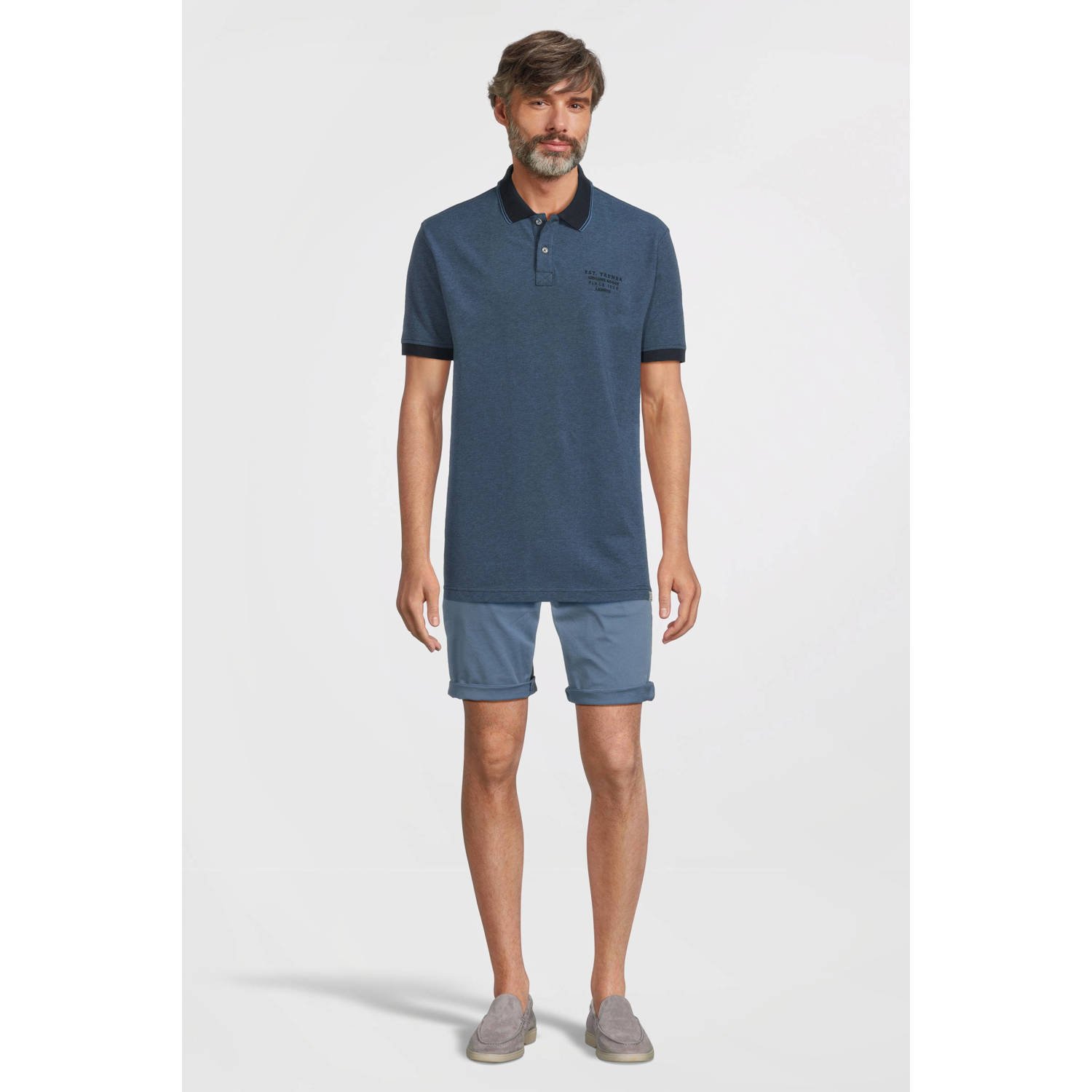 LERROS slim fit short blauw