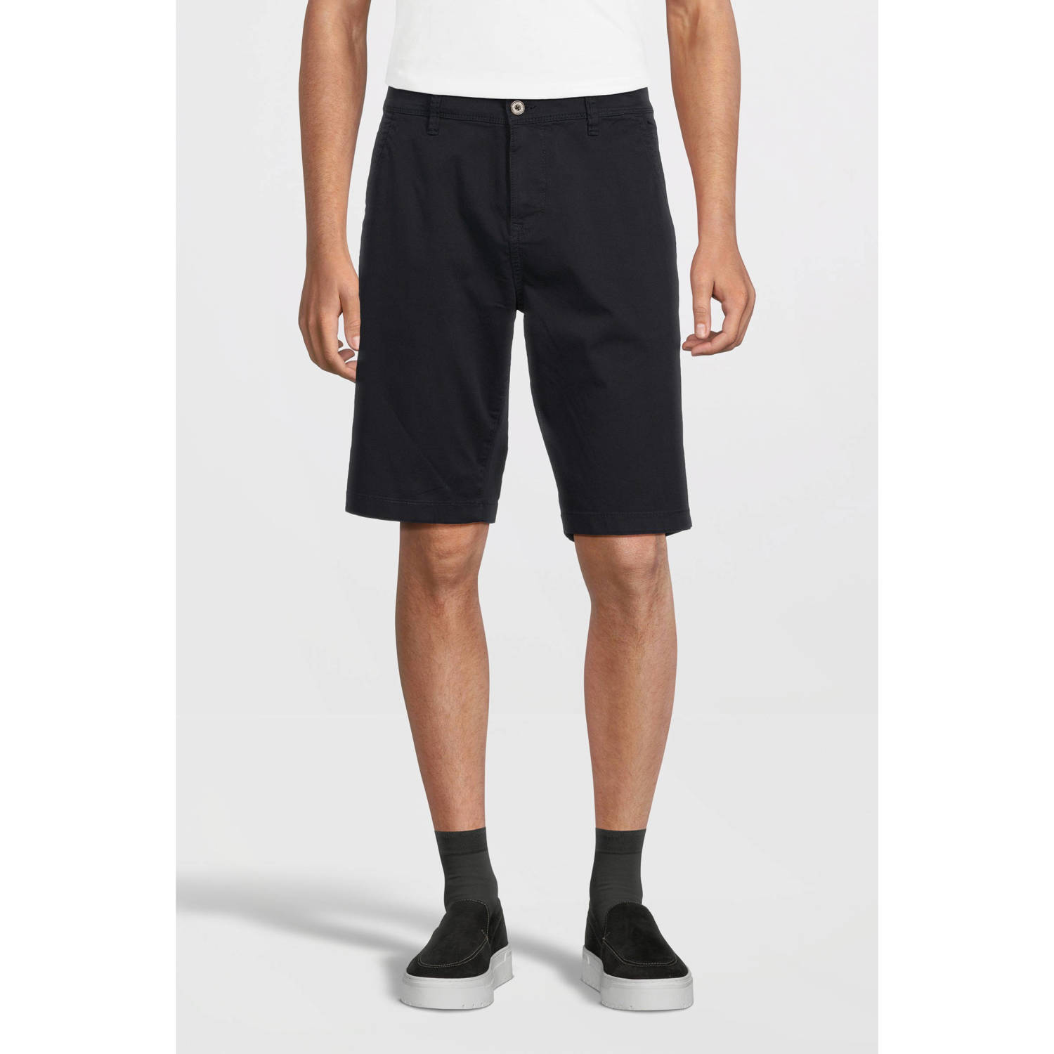 LERROS slim fit short donkerblauw