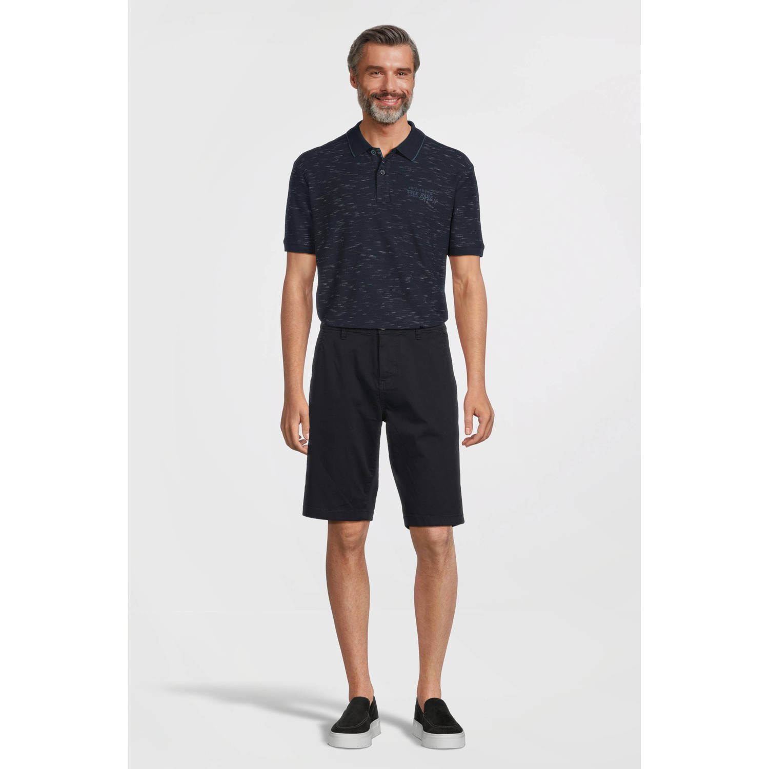 LERROS slim fit short donkerblauw