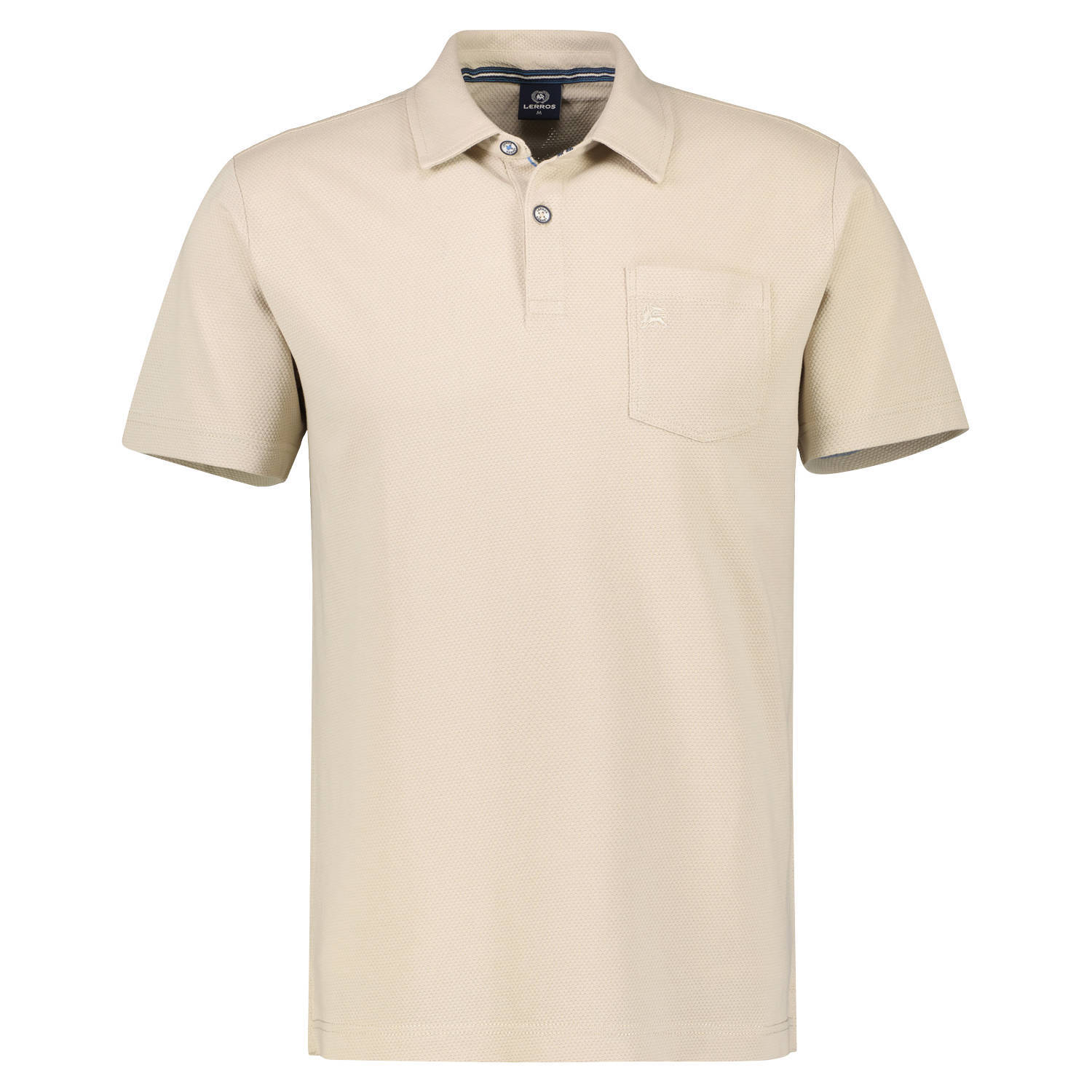 LERROS regular fit polo met logo light dune beige