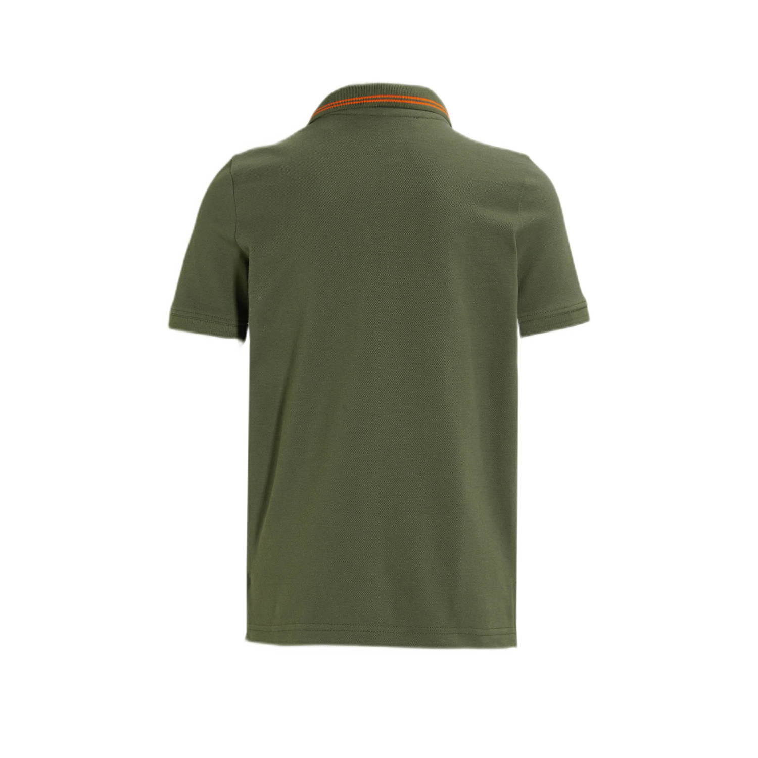 anytime piqué polo khaki oranje