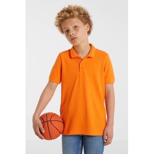 anytime piqué polo oranje afbeelding